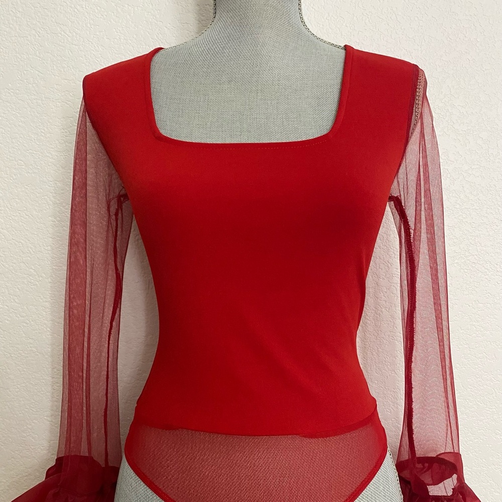 Red bodysuit